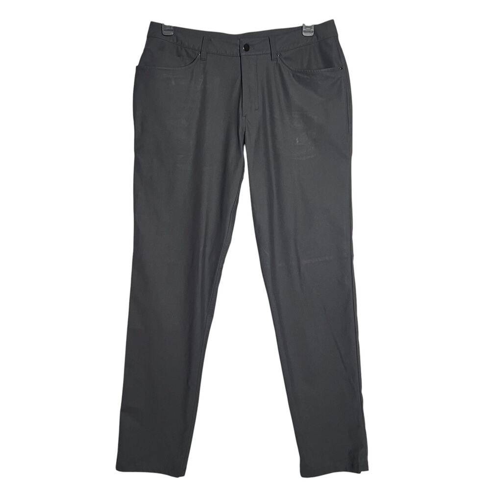 Lululemon ABC Relaxed Fit Warpstreme Pants Mens 34x32 Black 5 Pocket Chino